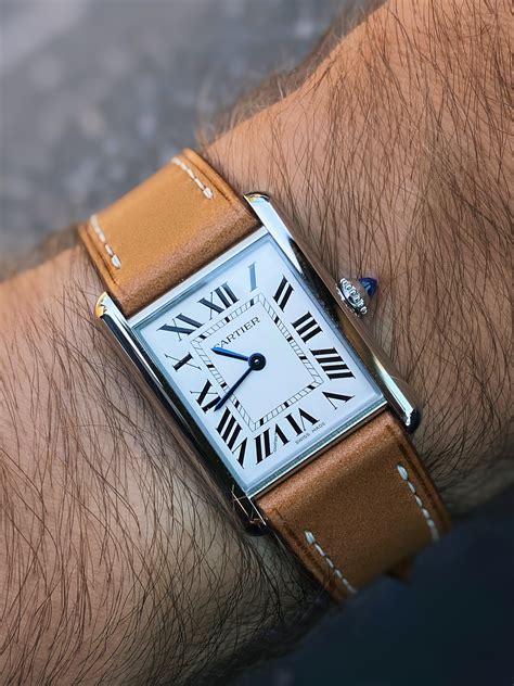 strap for cartier tank|cartier tank must large strap.